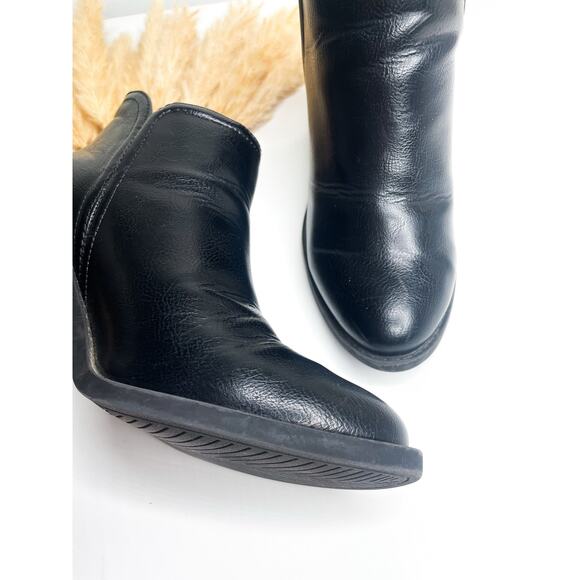 Joie Kayden Black Leather Ankle Boots Size 6.5  Heeled Booties - Picture 4 of 11